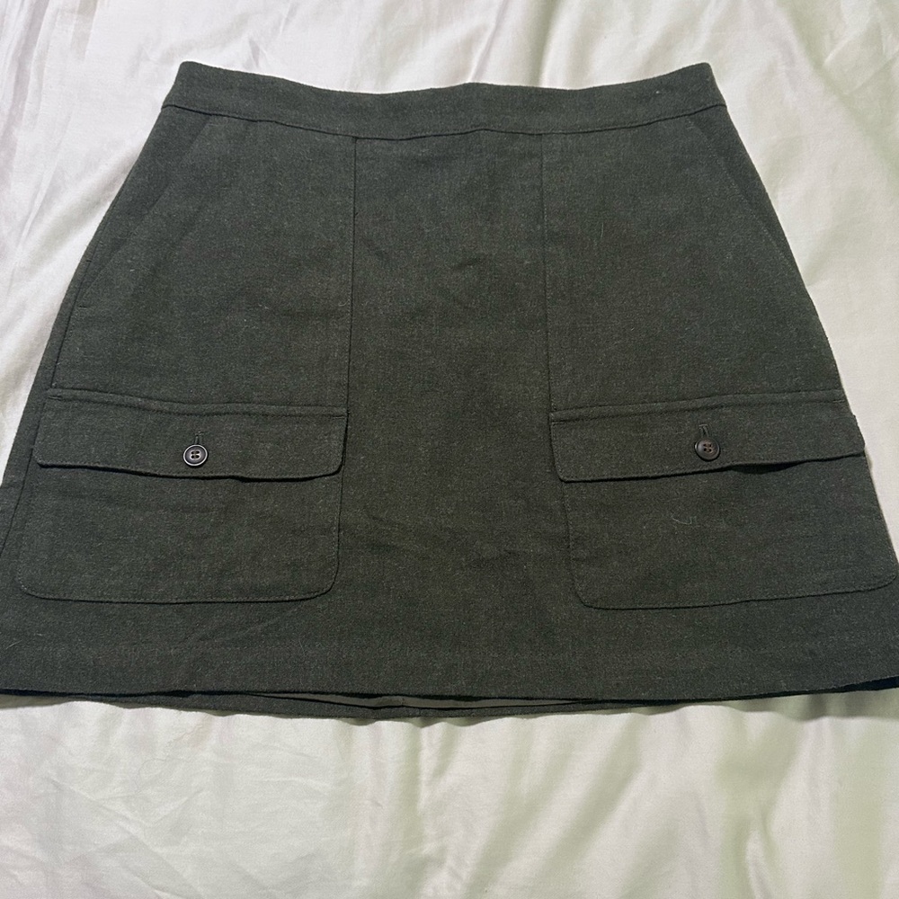 Madewell Olive Cargo Pocket Mini Skirt